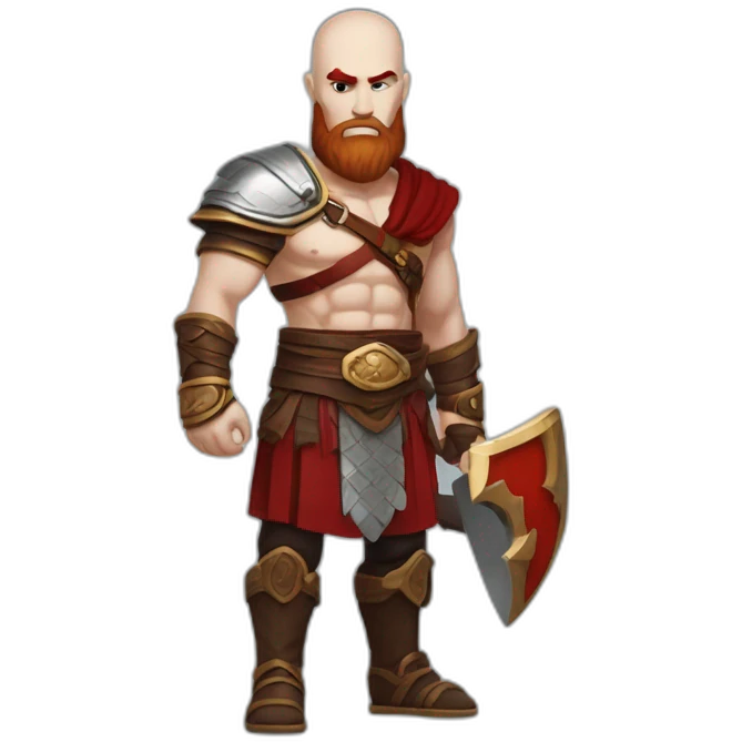 Kratos avec la tête d'hermès dans la main emoji