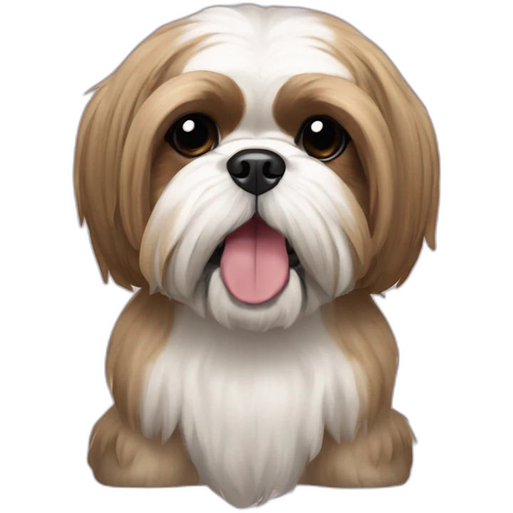 perro shih tzu; riendose, muy fuerte emoji