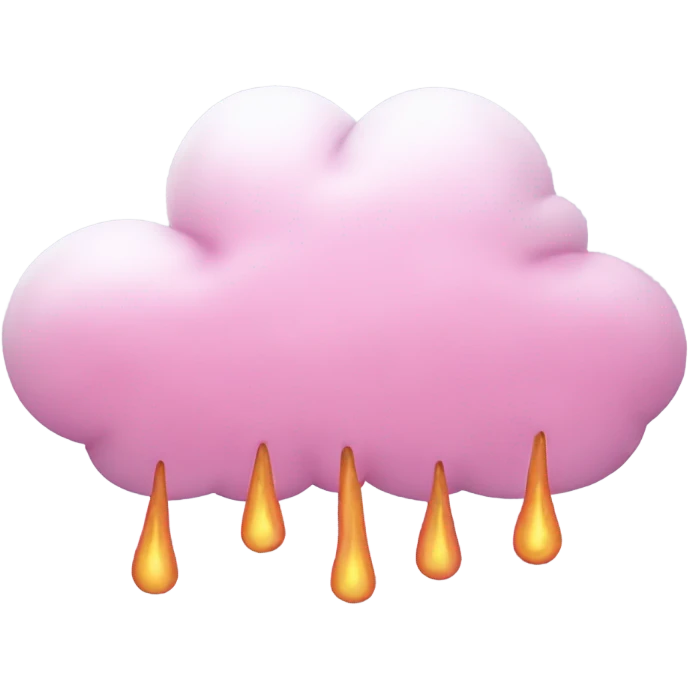 cloud emoji with pink heats emoji