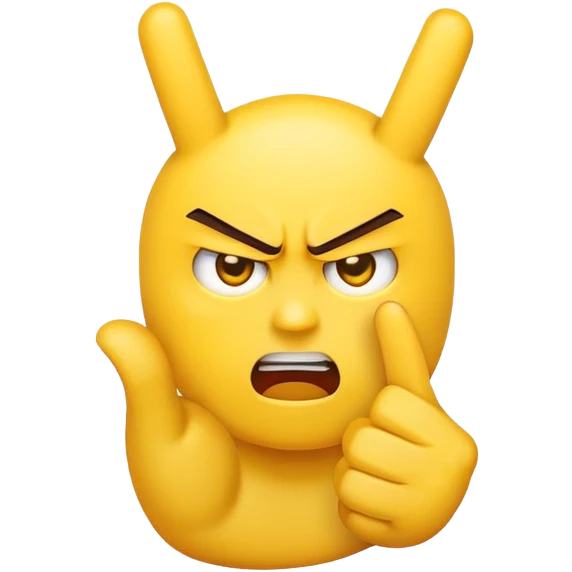 emoji holding up middle finger emoji