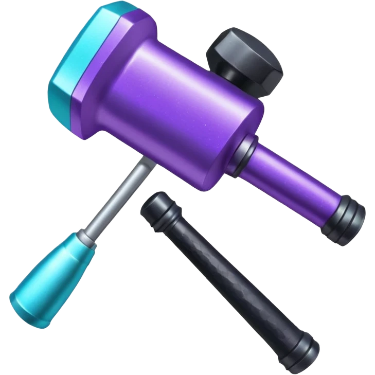 glitter purple and cian hammer ban emoji