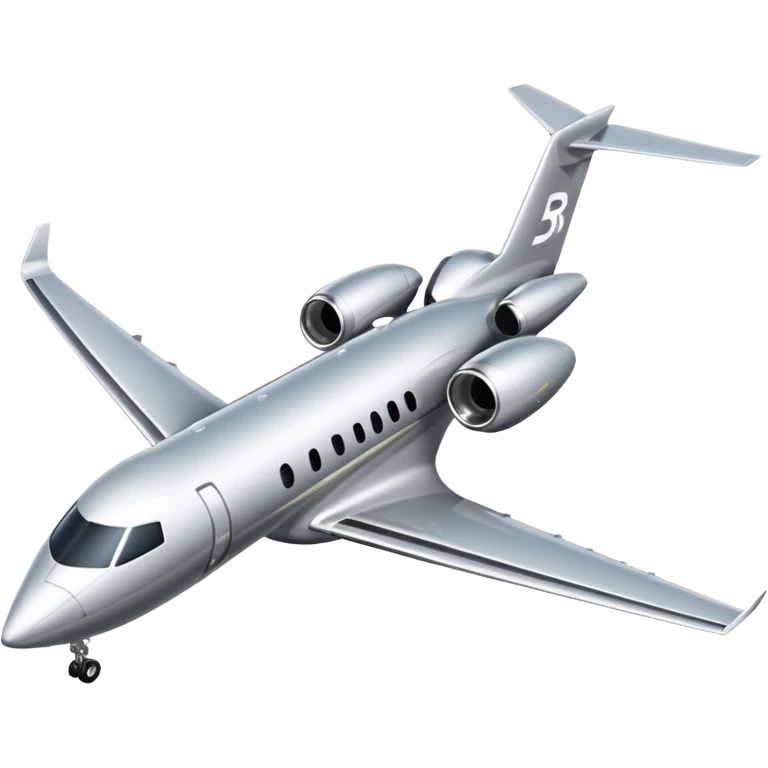 Private jet taking off with initials "BR"  on the tail emoji