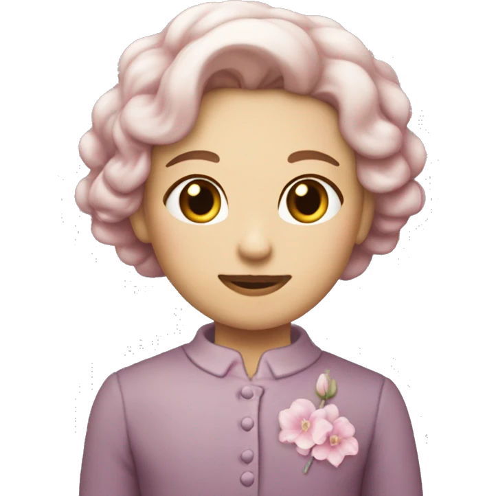 Голодная девушка с розовыми волосами  emoji