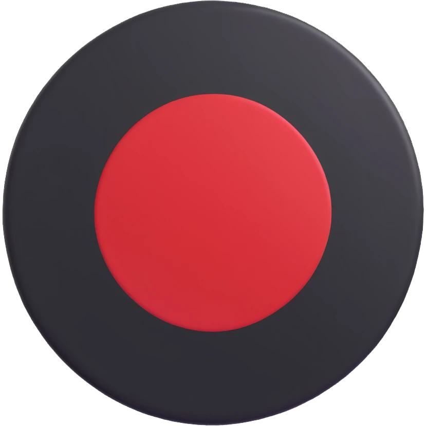 emoji style round Japanese flag, white circle with bright red circle in center emoji