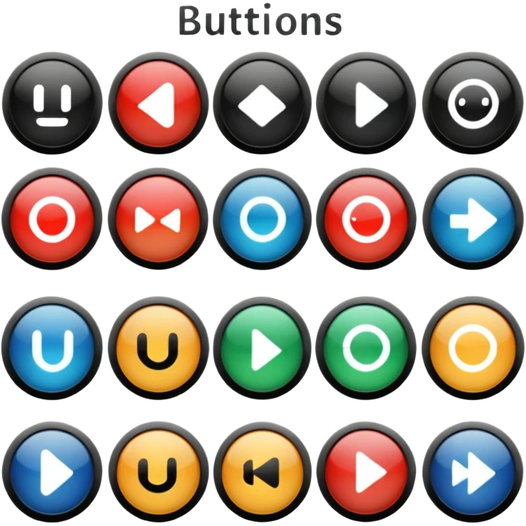 Play buttons black emoji