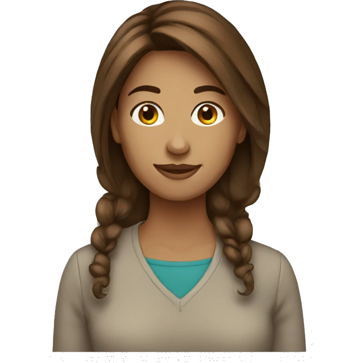 homely woman brown hair emoji