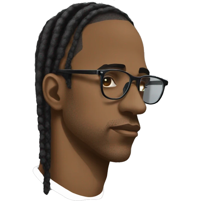 Travis Scott side view with glasses emoji