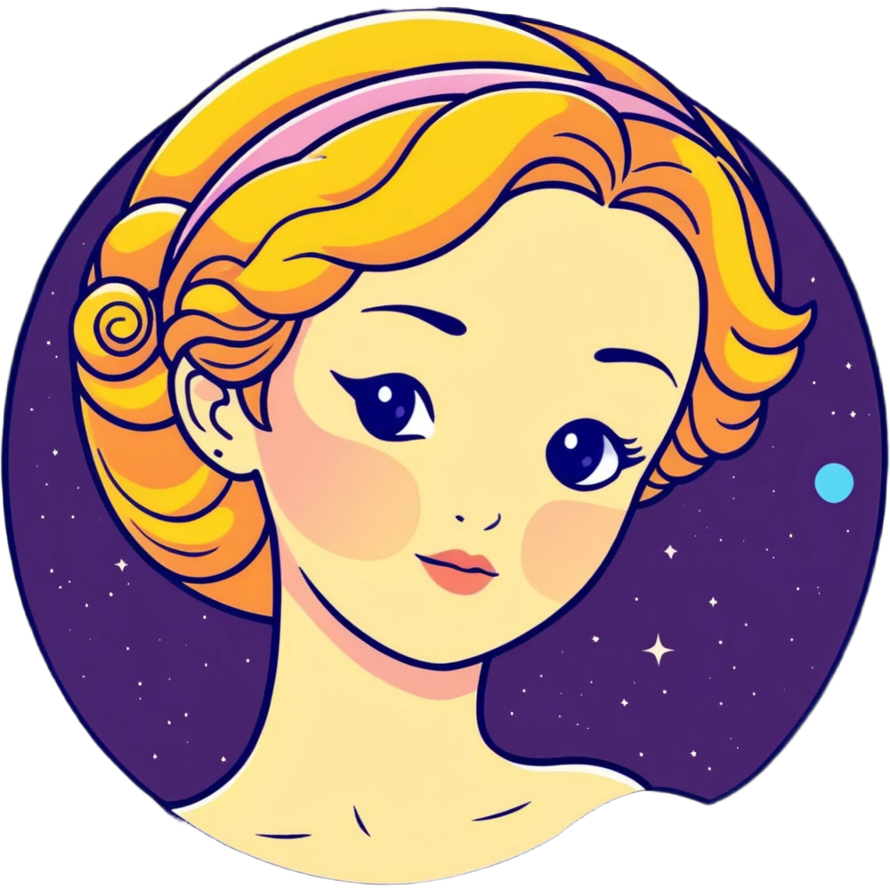 closeup head portrait of universe goddess Sophia with pretty perfect feminine attractive face, cosmic beauty with detailed delicate facial features, head only isolated, no body emoji