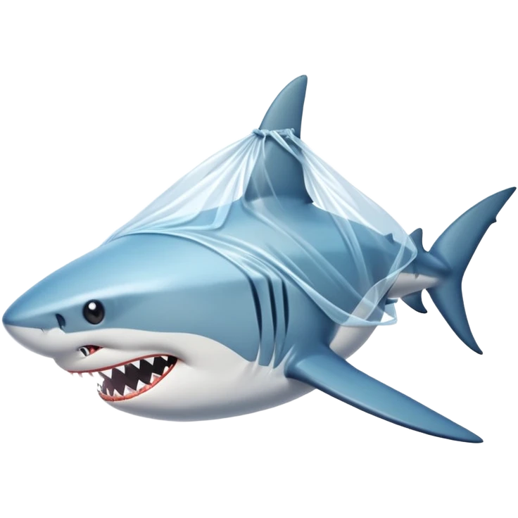 shark in plastic bags emoji