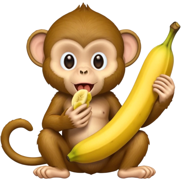 Monkey eating a banana  emoji