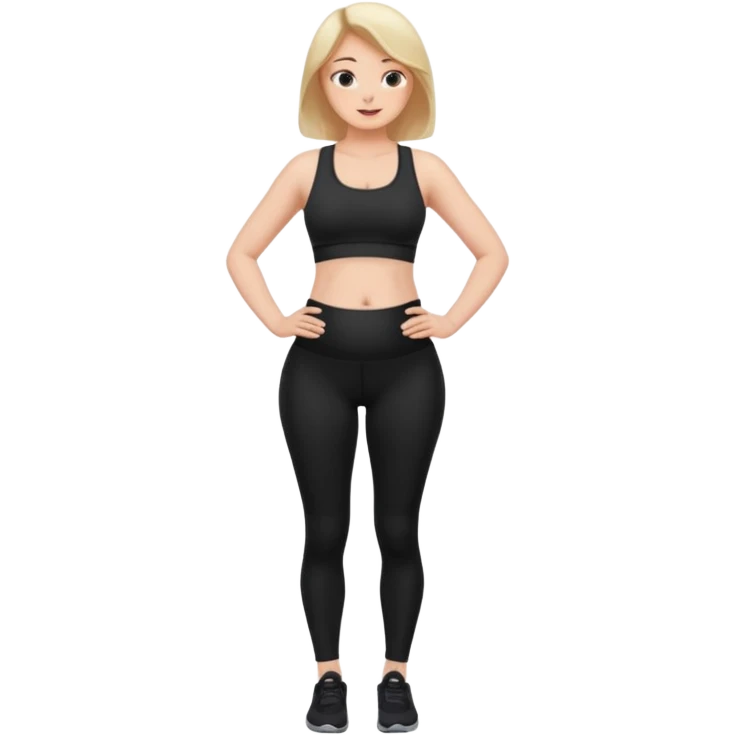 femme belly inflation legging  emoji