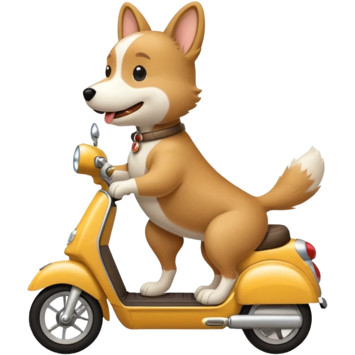 Dog on a scooter emoji