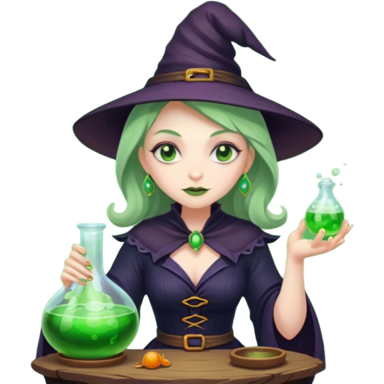 green witch cooking potion emoji