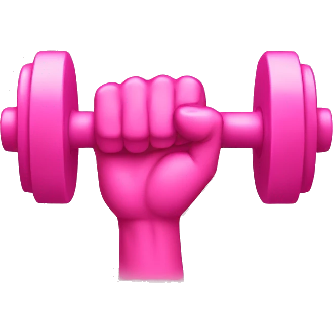Pink hand weights emoji