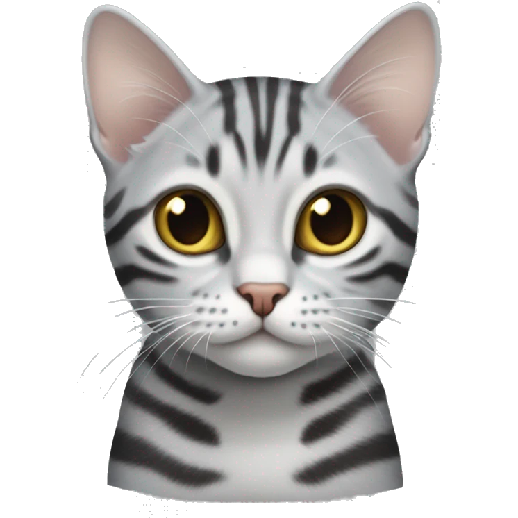 American shorthair cat silver tabby emoji