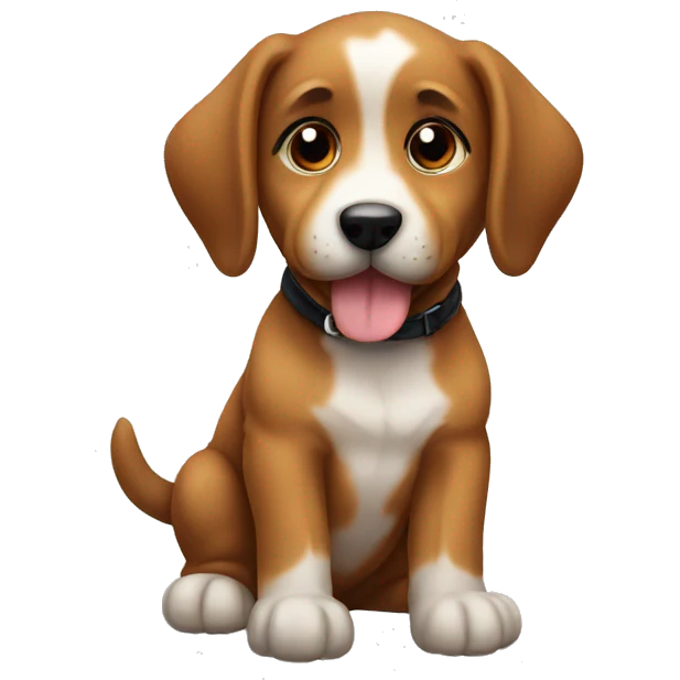 a cute puppy emoji