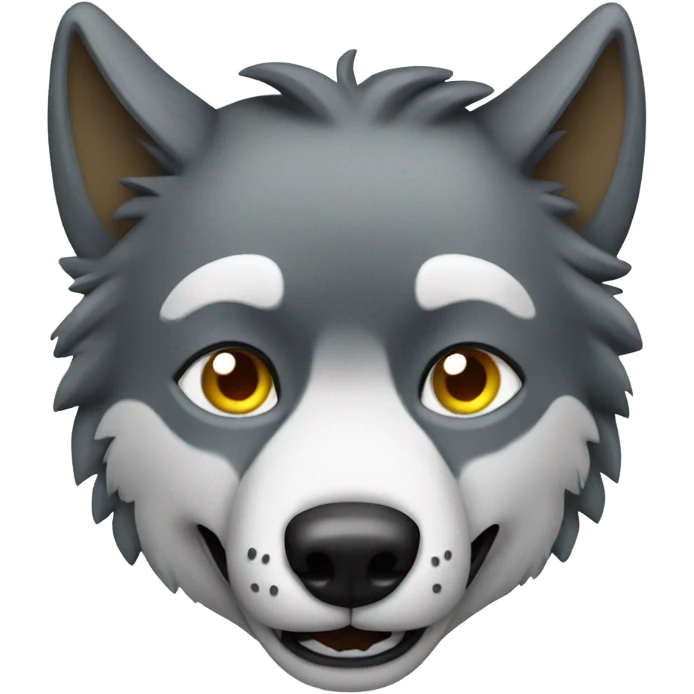 Wolf with phone emoji