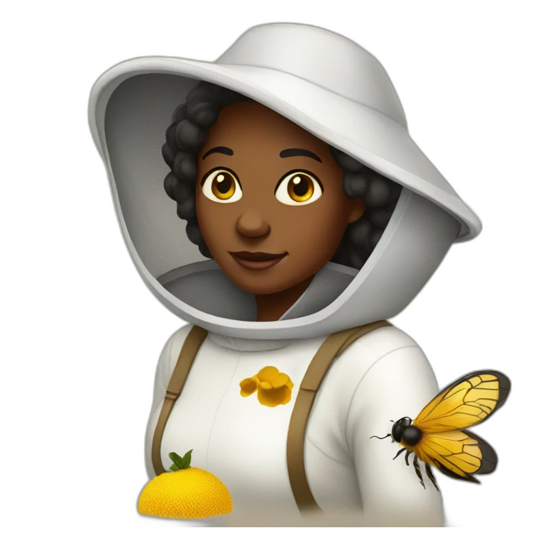 beekeeper black lady honey emoji