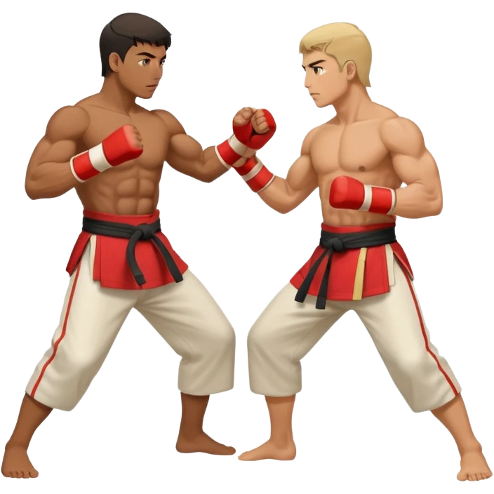 martial art battle between two men  emoji