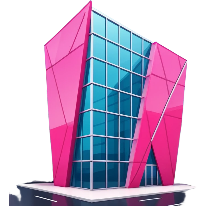 modern office building with neon pink accents emoji