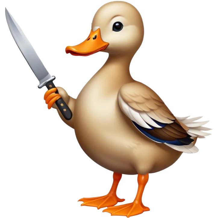 duck wih knife emoji