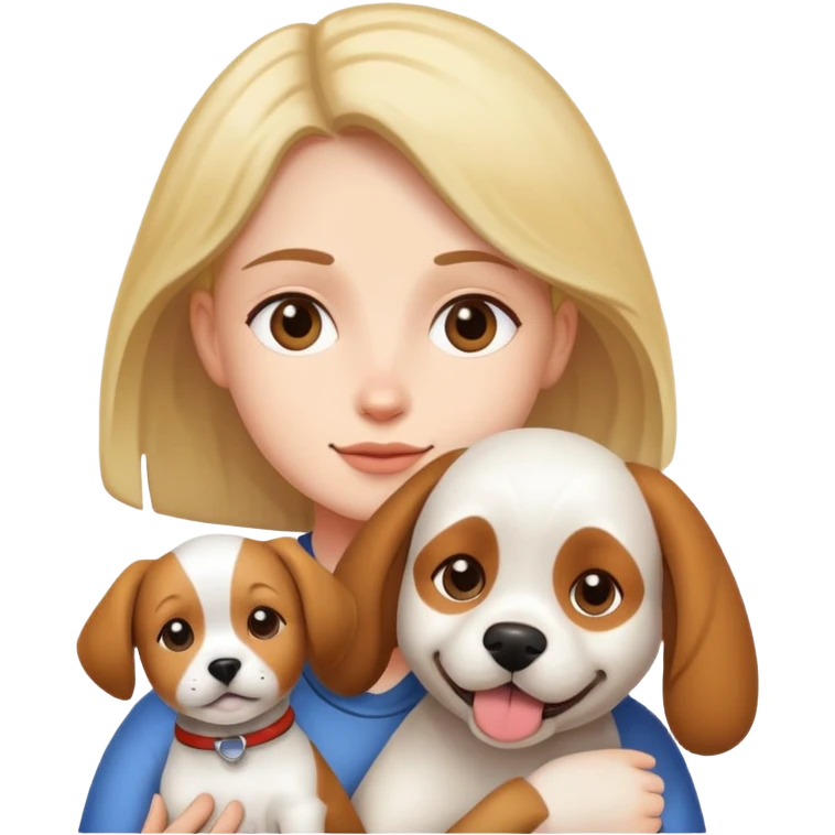 A person with a dog emoji