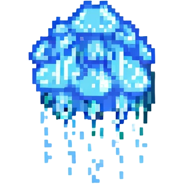 Cloud with rain emoji