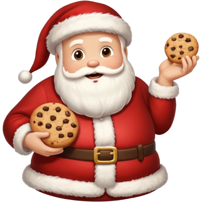 Santa stealing cookies emoji