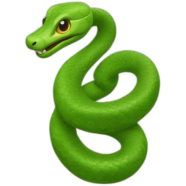 Serpent sur une puff emoji