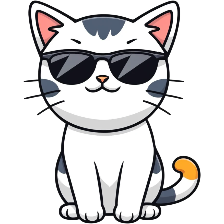 Cat with sunglasses emoji