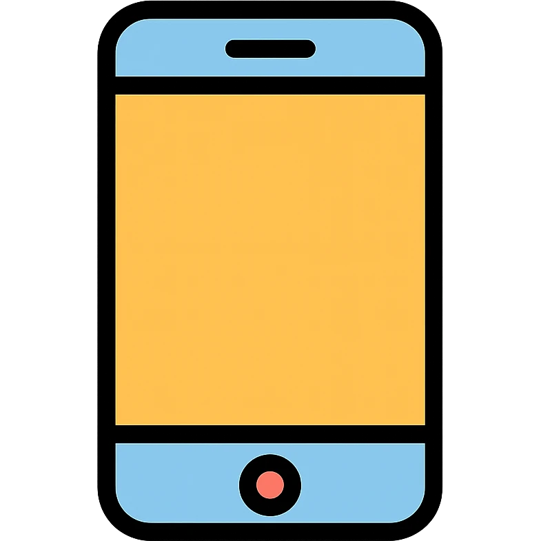 phone icon in color outline style emoji