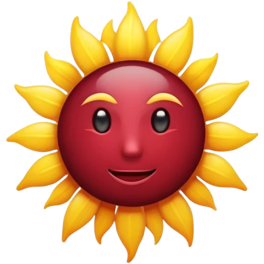 sun Burgundy emoji