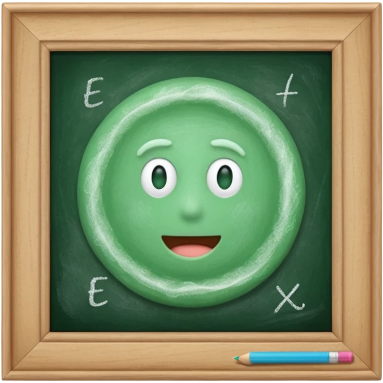 Chalkboard with E = mc² on it emoji