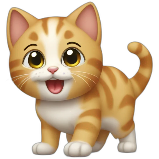 kitten farting emoji