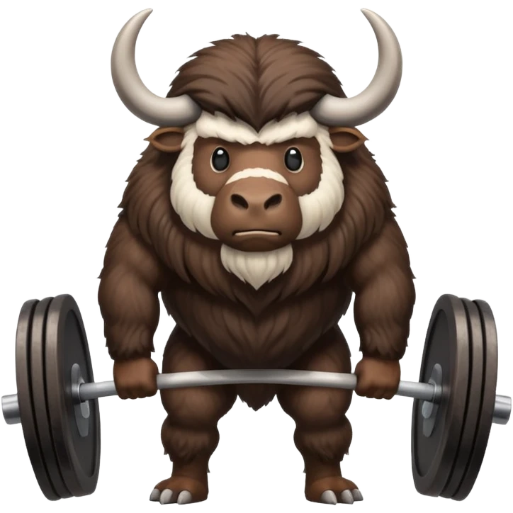 musk ox deadlifting emoji