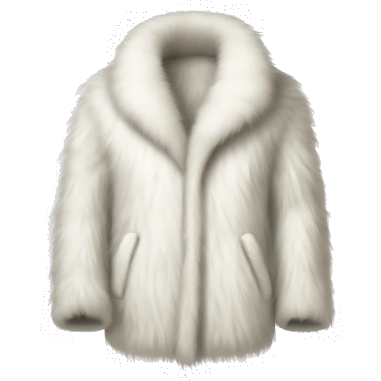 White Fur coat  emoji