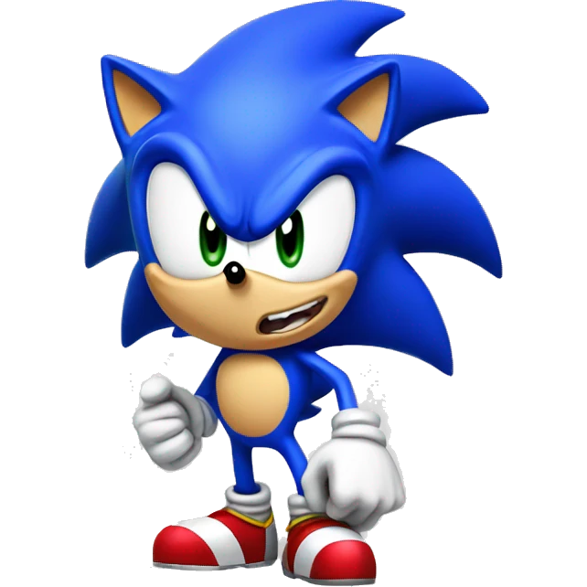 Sonic panting hard emoji