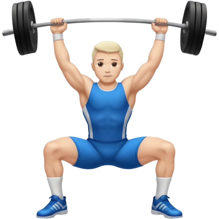 white sportsman in the playground, dressed  in sport suit on sports horizontal bars emoji