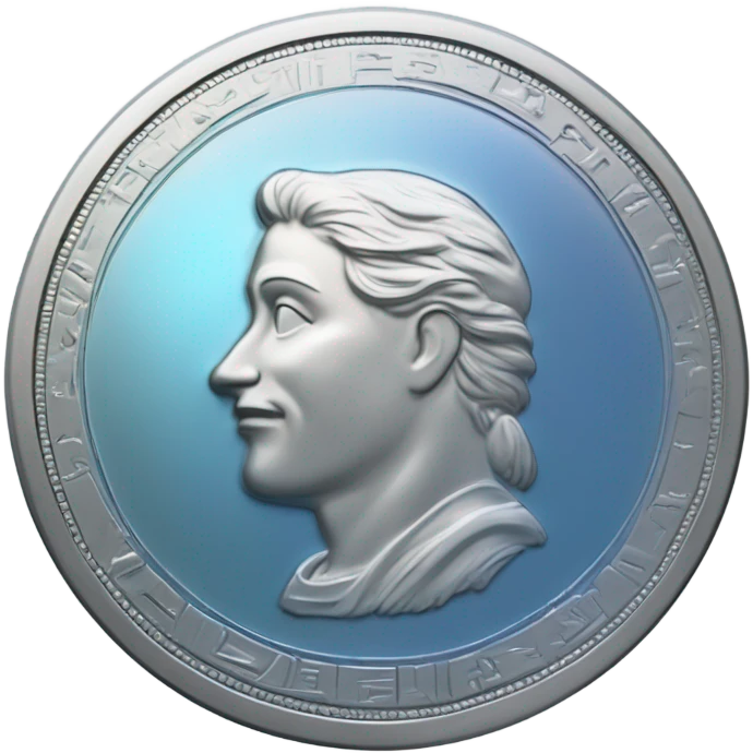 blueish platinum coin emoji