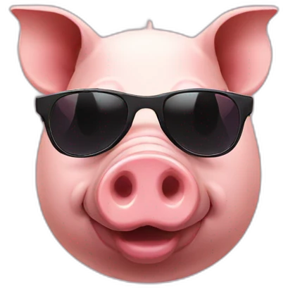 a pig with sunglasses emoji