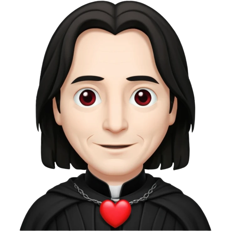 Severus Snape with heart eyes emoji smiling emoji