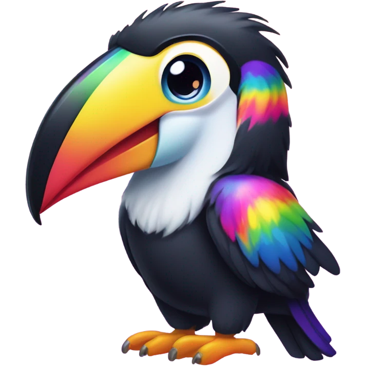 Lisa Frank rainbow toucan  emoji