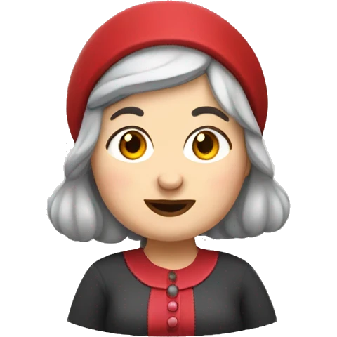 fat belarusian nanny with grey hair and a mole and red hearband emoji