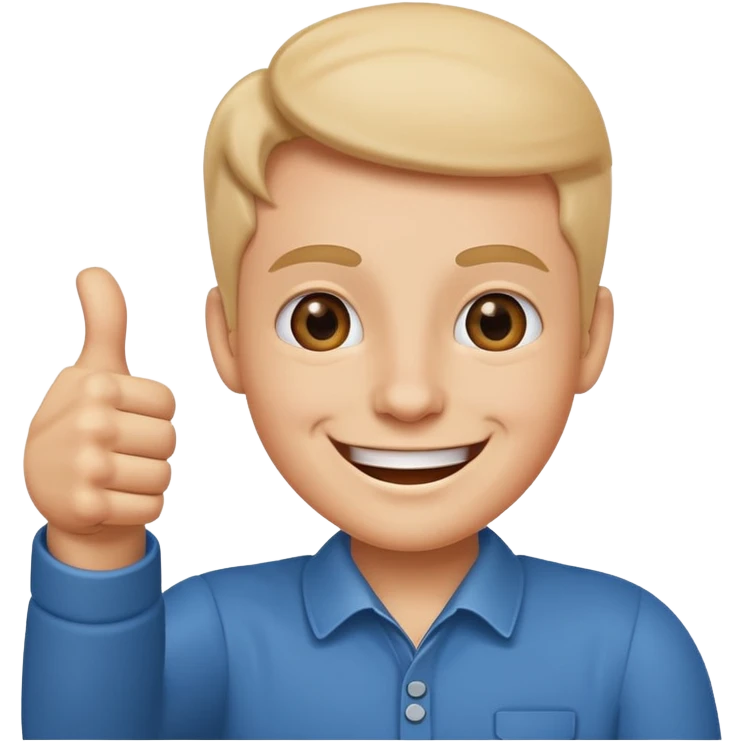 smiling face with hands giving a thumbs up emoji