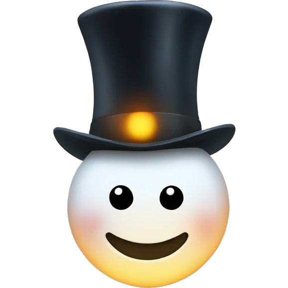 glowing snowman with top hat emoji