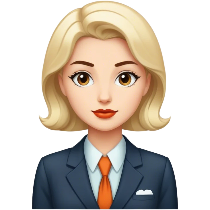 retro comic corporate woman emoji