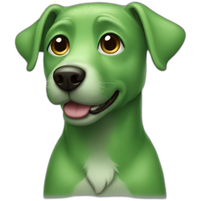 green dog emoji