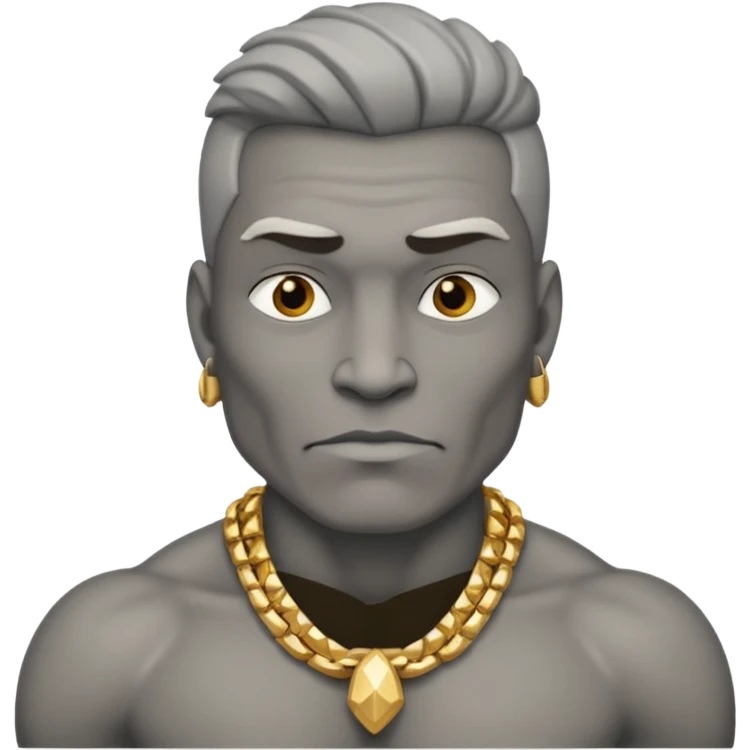 a rock man wearing necklace emoji
