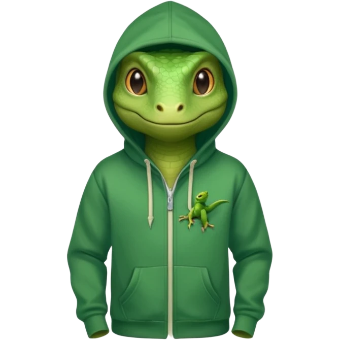 Lizzard wearing essentials hoodie emoji