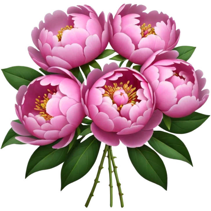 Bouquet of pink peonies emoji